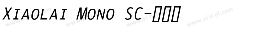 Xiaolai Mono SC字体转换